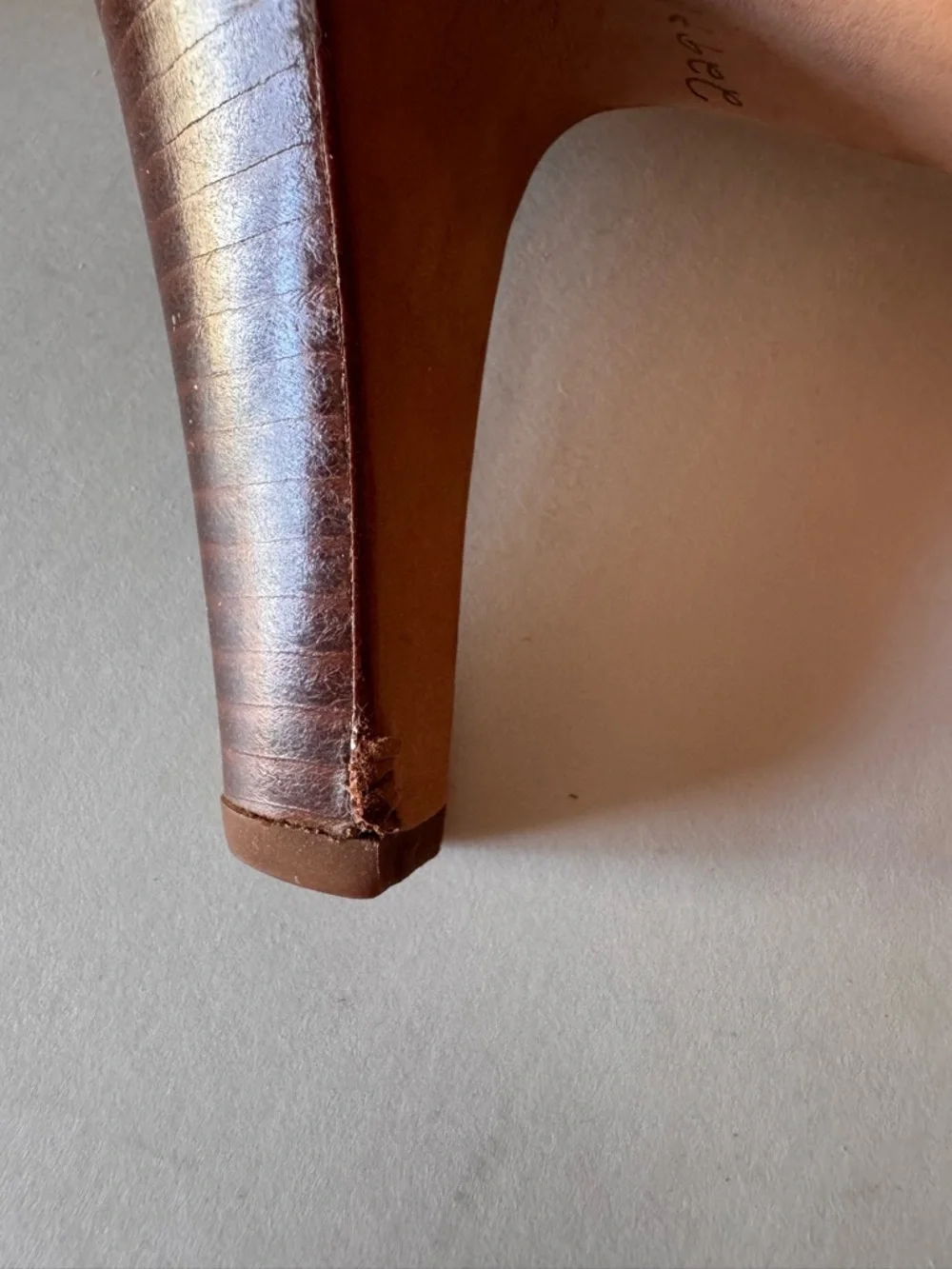 Cole Haan Tan Leather Peep-Toe Pumps - Picture 5 of 6